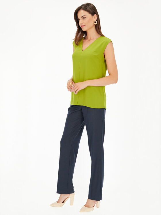 Potis & Verso Potis & Verso Bluzka Federica Zielony Regular Fit