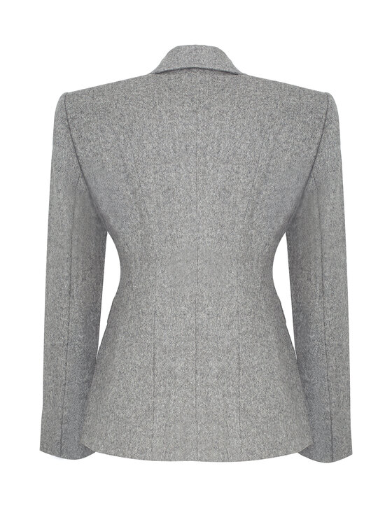 Magda Matyja Magda Matyja Marynarka CLAIR BLAZER Szary Fitted Fit