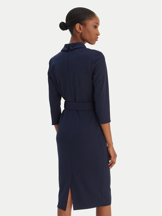 Rinascimento Rinascimento Koktejlové šaty CFC0126777003 Tmavomodrá Slim Fit