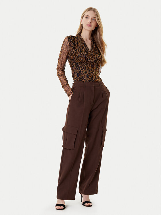 DKNY DKNY Majica P53HVCMM Smeđa Regular Fit