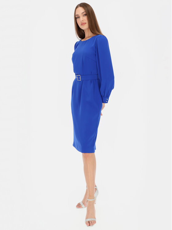 L’AF L’AF Sukienka elegancka Fabiana Niebieski Regular Fit