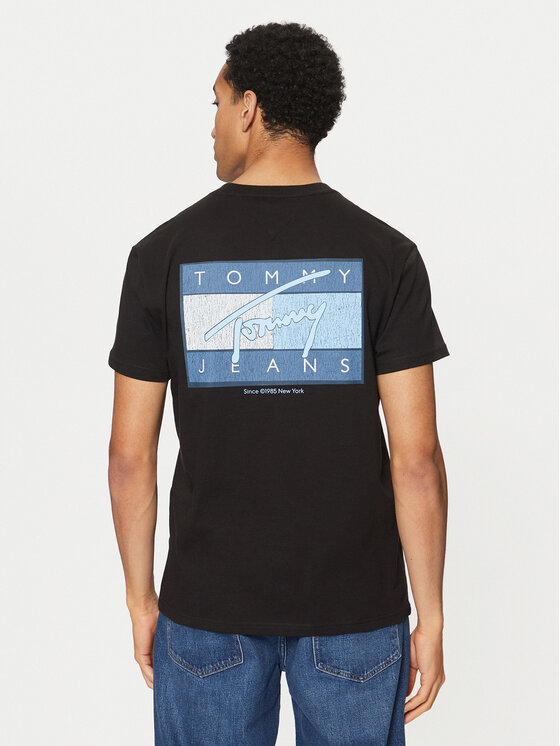 Tommy Jeans Tommy Jeans Футболка Flag DM0DM21108 Чорний Regular Fit