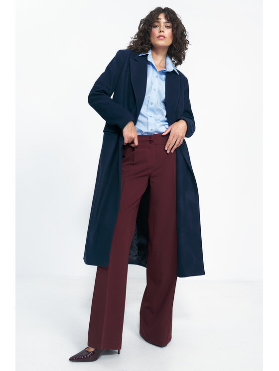 NIFE NIFE Płaszcz PL20 Granatowy Classic Fit