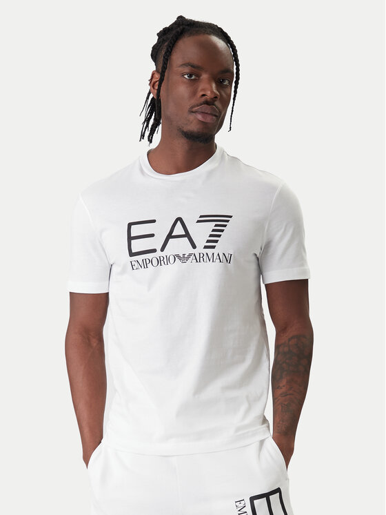 EA7 Emporio Armani Tricou 7M001412 AF22264 U0002 Alb Regular Fit