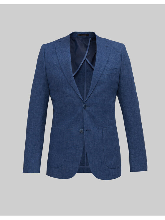 Borgio Borgio Marynarka almese Niebieski Slim Fit