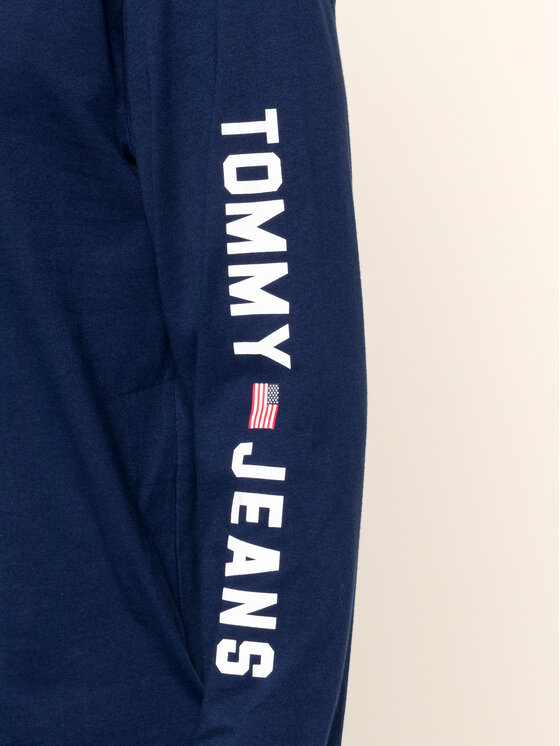 Tommy Jeans Tommy Jeans Longsleeve US Flag DM0DM07066 Dunkelblau Regular Fit