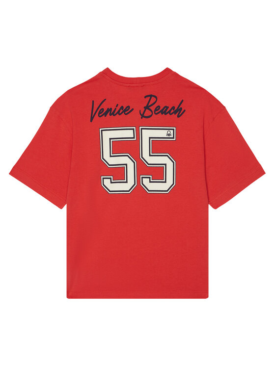 United Colors Of Benetton United Colors Of Benetton T-shirt 3I1XC10O4 Crvena Regular Fit