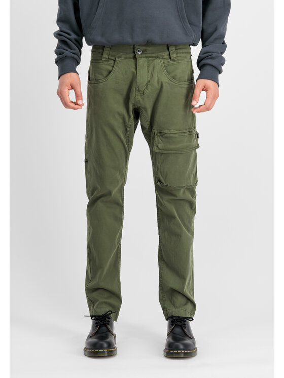 Alpha Industries Alpha Industries Spodnie cargo Lieutenant Pant Zielony Straight Leg