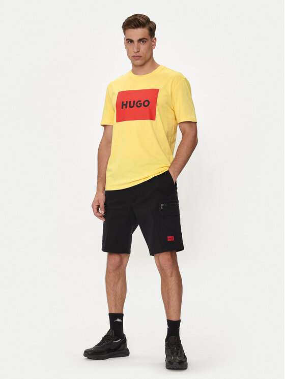 HUGO Hugo Tričko Dulive222 50467952 Žltá Regular Fit