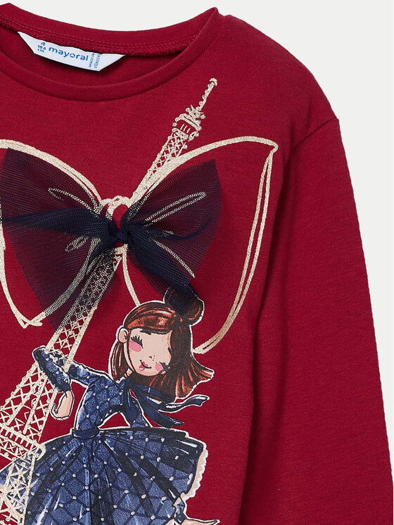 Mayoral Mayoral Bluza 4063 Rdeča Regular Fit