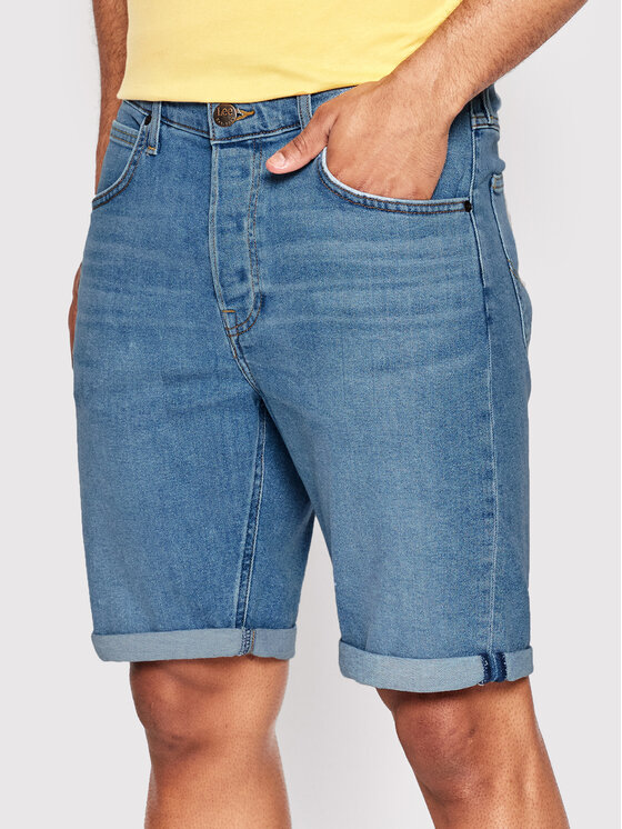 Lee Lee Pantaloncini di jeans L73EMGLZ 112145566 Blu Regular Fit