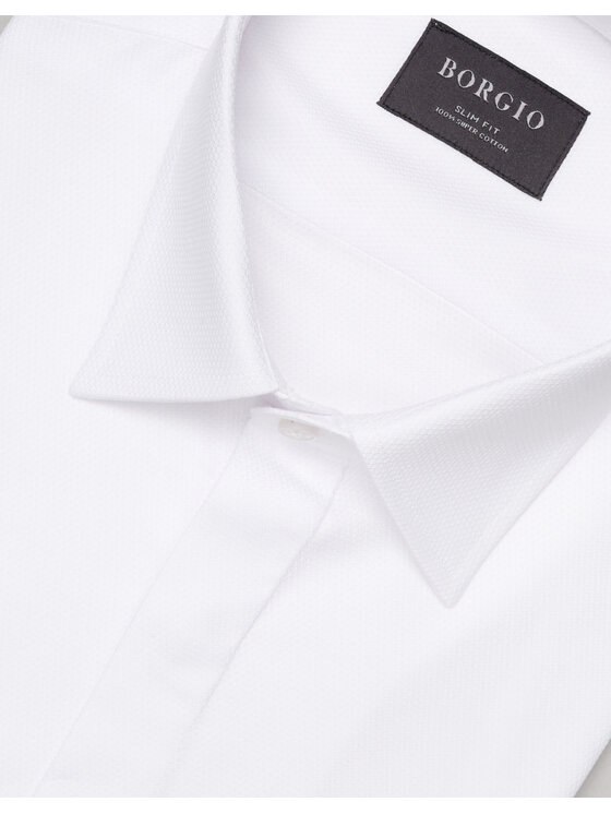 Borgio Borgio Koszula fabrizia Biały Slim Fit