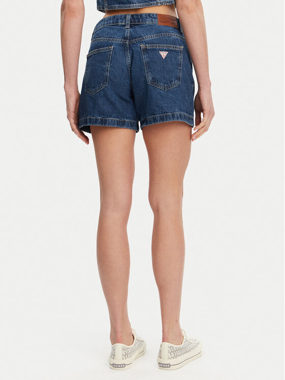Guess Jeans Guess Jeans Pantaloni scurți de blugi W5GD0S D5O12 Bleumarin Regular Fit