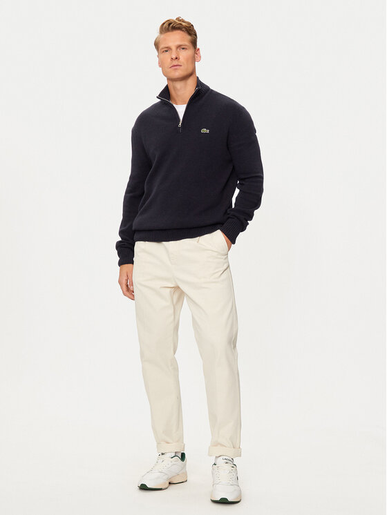 Lacoste Lacoste Sweter AH3052 Granatowy Regular Fit