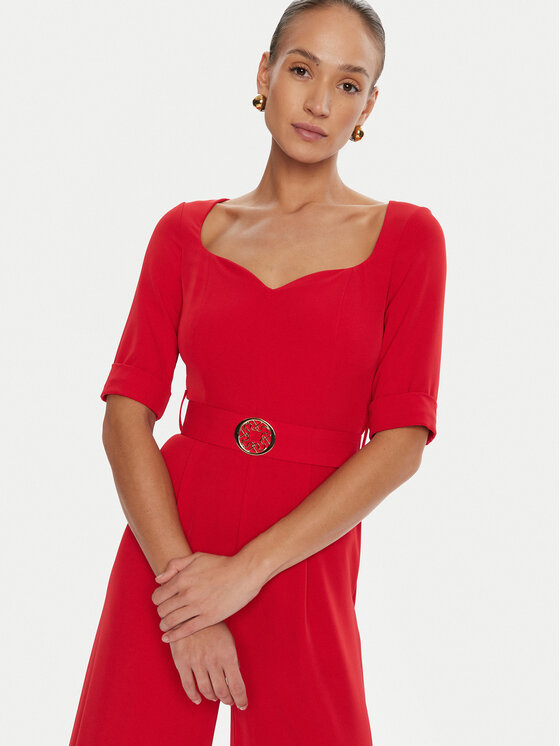 Rinascimento Rinascimento Kombinezon CFC0125323003 Crvena Wide Leg