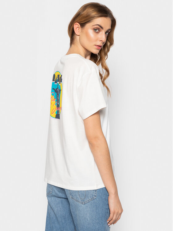 Wrangler Wrangler T-Shirt Boyfriend Tee W7Q2GH737 112132081 Kolorowy Relaxed Fit