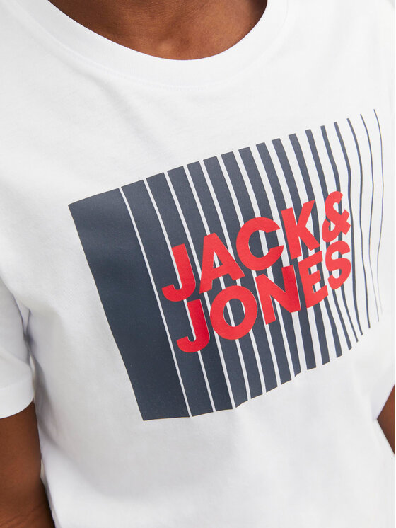 Jack&Jones Junior Jack&Jones Junior T-Shirt Corp Logo 12257365 Λευκό Standard Fit