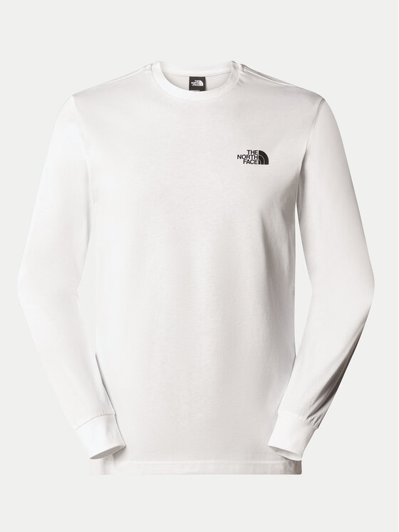 The North Face The North Face Longsleeve Redbox NF0A87NN Biały Regular Fit