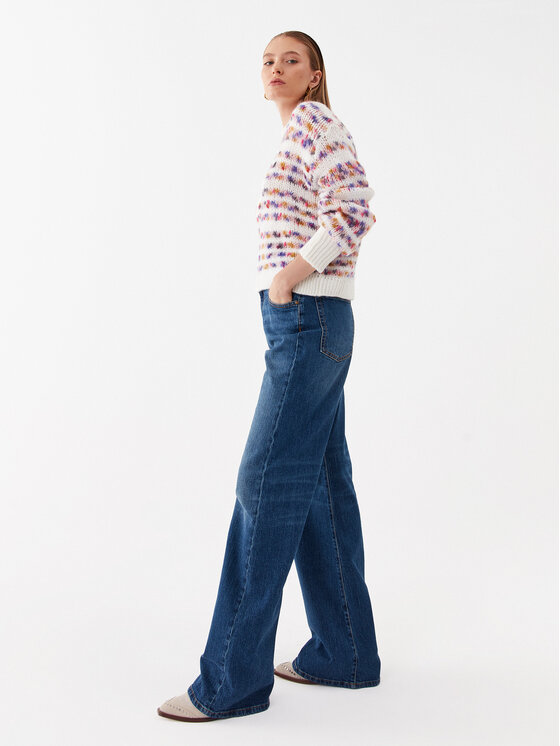 PINKO Pinko Jeans hlače Wanda 101733 A141 Mornarsko modra Wide Leg