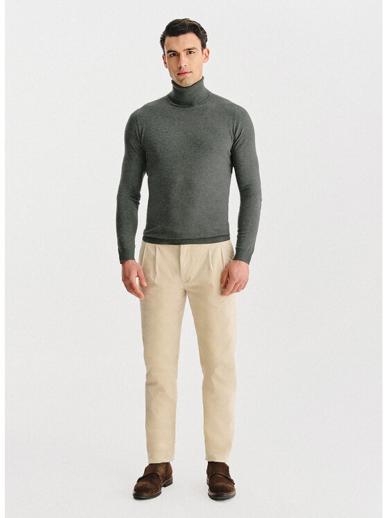 Pako Lorente Pako Lorente Spodnie materiałowe P25WF-WX-005 Beżowy Regular Fit