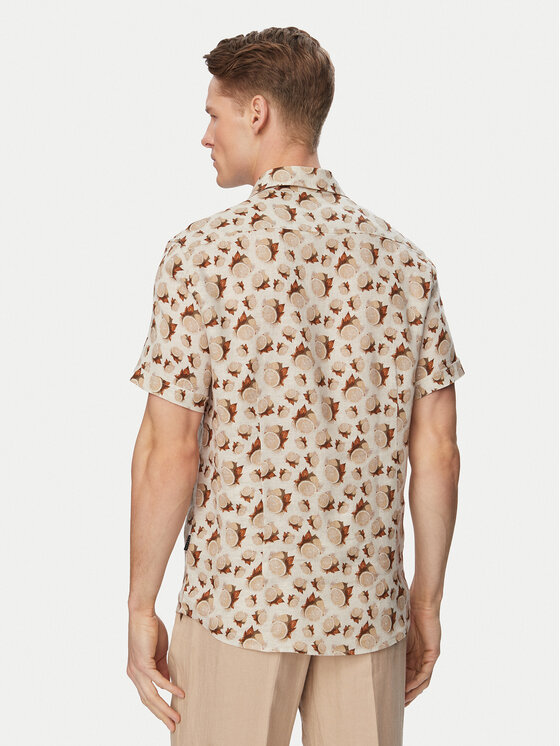 Bugatti Bugatti Krekls 9253-18908E Gaiši bēša Regular Fit