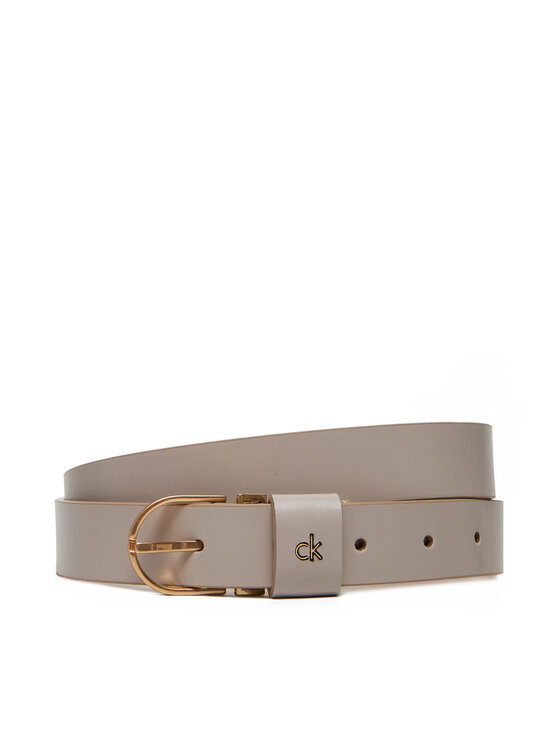 Curea de Damă Calvin Klein Ck Metal Loop Round Buckle 25Mm LV04F7039G Maro