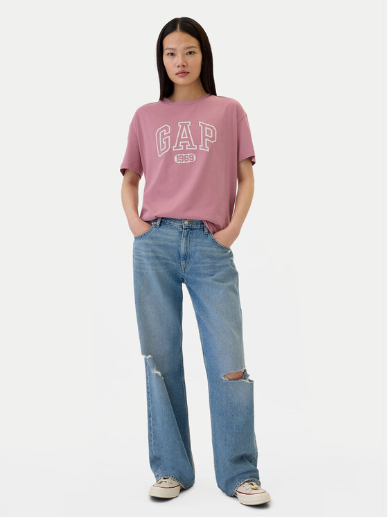 Gap Gap T-Shirt 500012-03 Różowy Oversize