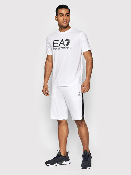 EA7 Emporio Armani EA7 Emporio Armani Pantaloncini sportivi 3LPS66 PJ05Z 1100 Bianco Regular Fit