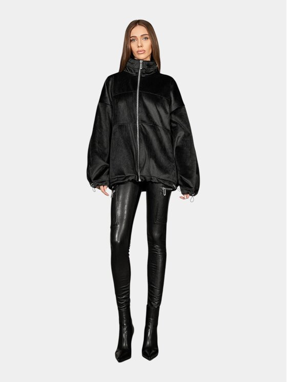 MADE BY SOCIETY MADE BY SOCIETY Kurtka anorak Noir Sable - H27738 Czarny Basic Fit