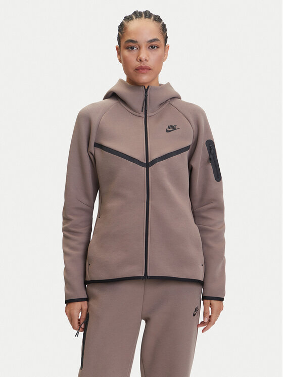 Nike Nike Pulóver Tech Fleece Windrunner HV6747 Barna Regular Fit
