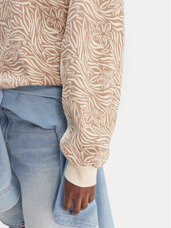 Roxy Roxy Bluza ERJFT05040 Beżowy Relaxed Fit
