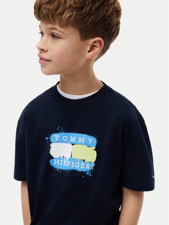 Tommy Hilfiger Tommy Hilfiger Тишърт KB0KB10546 Тъмносин Regular Fit