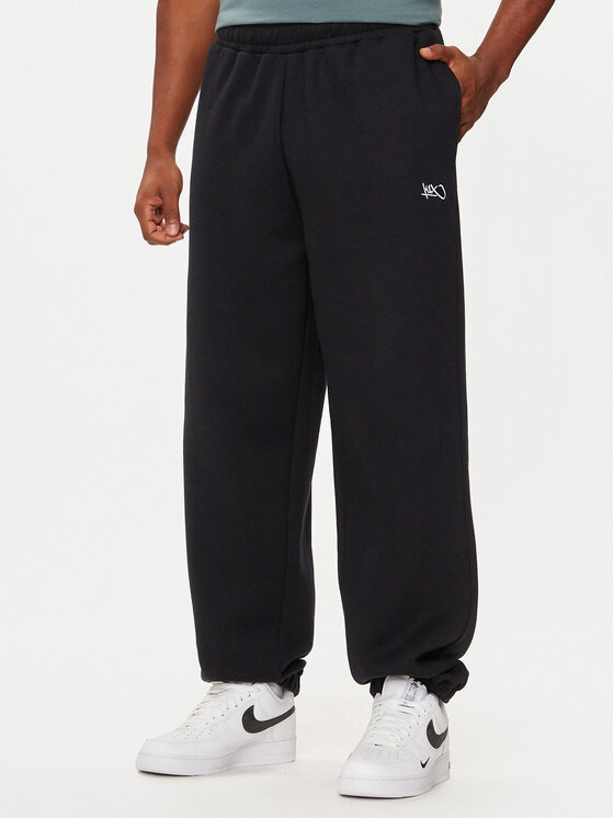 K1X K1X Donji dio trenerke Logo 60030057 Crna Relaxed Fit