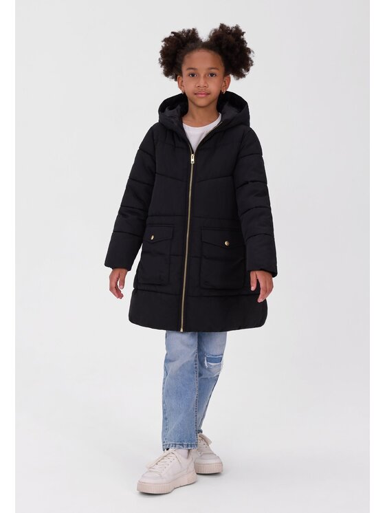 minoti minoti Kurtka zimowa 32COAT151 Czarny Longline Fit