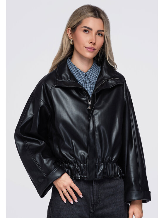 Ombre Ombre Kurtka przejściowa OW-JT-E0007 Czarny Oversize