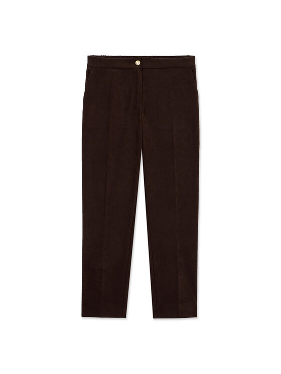 Oltre Oltre Spodnie materiałowe P062R009574N032 Brązowy Regular Fit