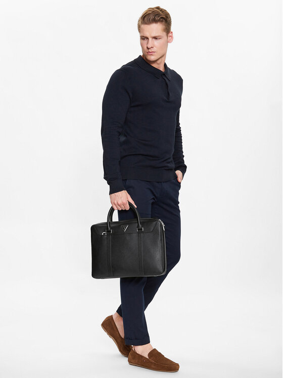 Guess Guess Torba na laptopa Certosa Saffiano Smart HMECSA P3138 Czarny