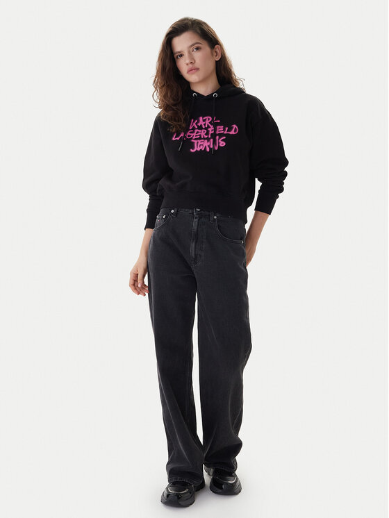 Karl Lagerfeld Jeans Karl Lagerfeld Jeans Bluză B1W20039 Negru Regular Fit