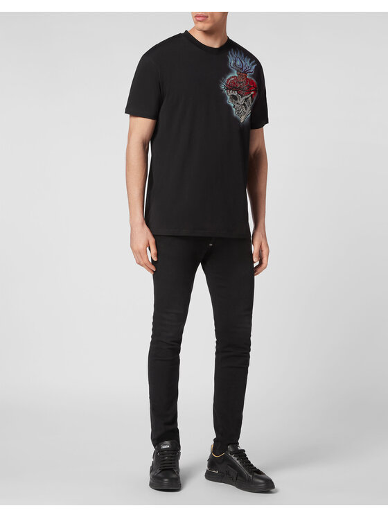 PHILIPP PLEIN PHILIPP PLEIN Tričko 1885 Čierna Regular Fit