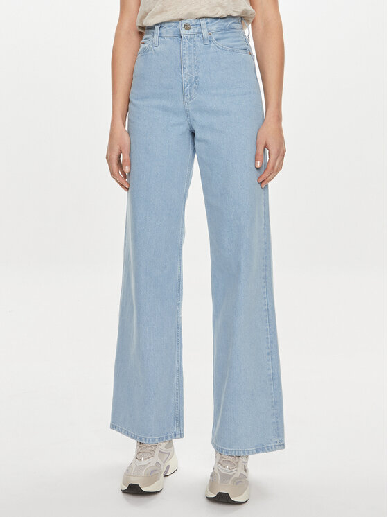 Calvin Klein Jeans Hlače K20K206579 Modra Wide Leg