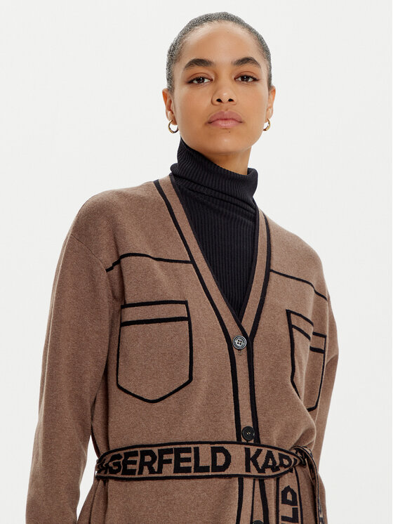 KARL LAGERFELD KARL LAGERFELD Cardigan 240W2020 Beige Regular Fit
