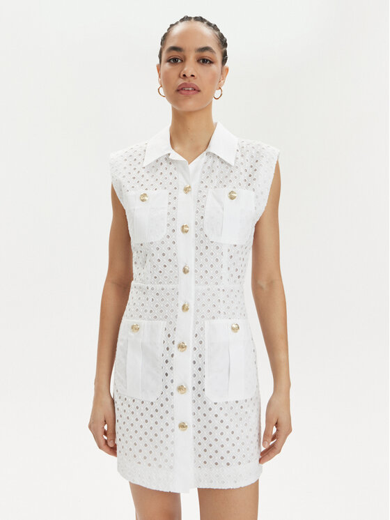 Marella Marella Vestito chemisier Nazione 2413221144 Bianco Regular Fit