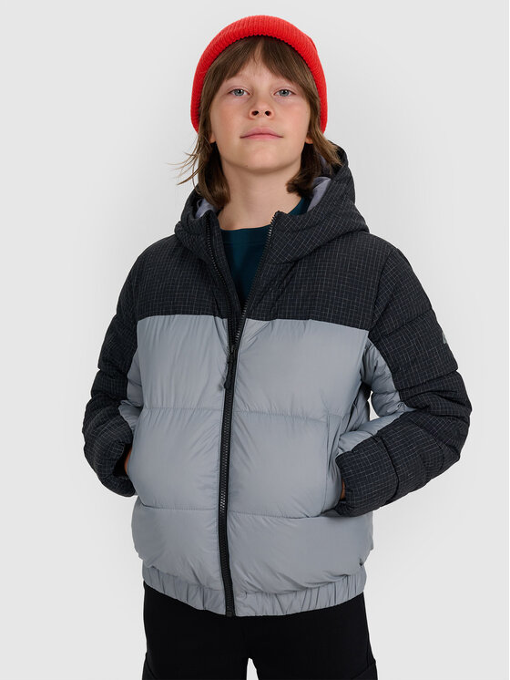 4F 4F Kurtka puchowa OUTERWEAR Szary Regular Fit