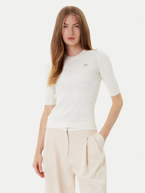 TWINSET TWINSET Pulover 252TP3240 Bej Regular Fit