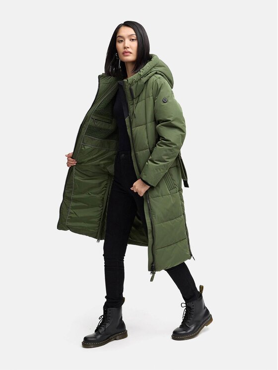 Navahoo Navahoo Kurtka zimowa Herbstnebel Zielony Regular Fit