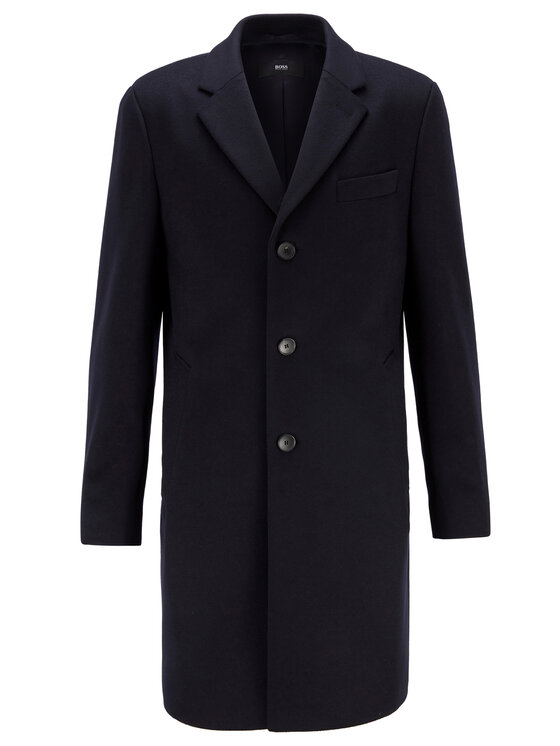 BOSS Boss Cappotto di lana Nye2 50438689 Blu scuro Regular Fit