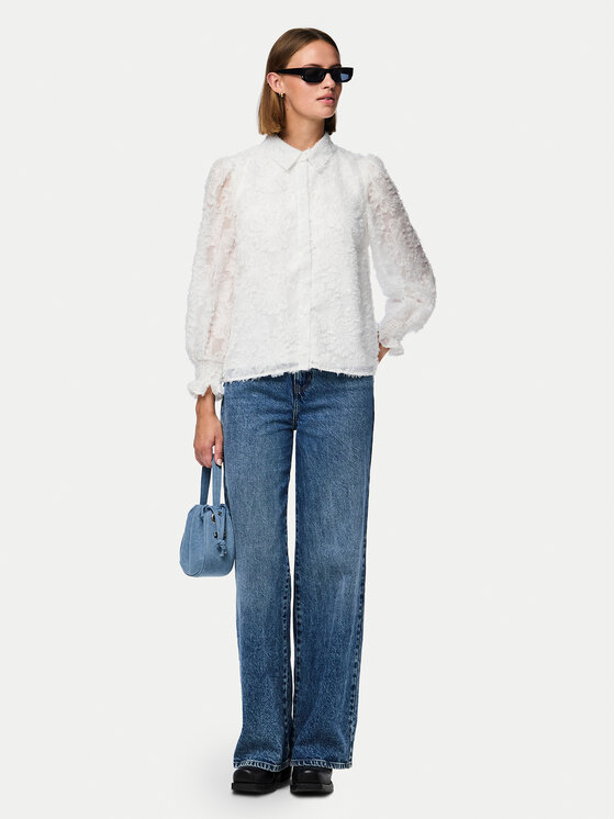 Pieces Pieces Marškiniai Pina 17154276 Balta Regular Fit