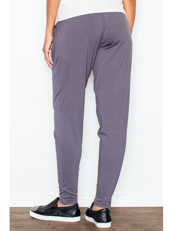 FIGL FIGL Dámské kalhoty M280 Šedá Regular Fit