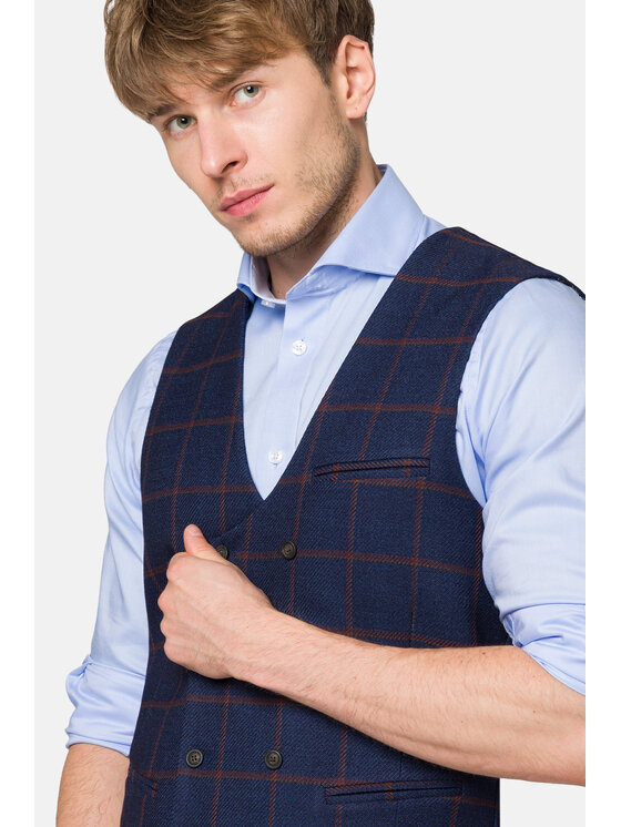 Lancerto Lancerto Kamizelka KA131223000002 Granatowy Slim Fit