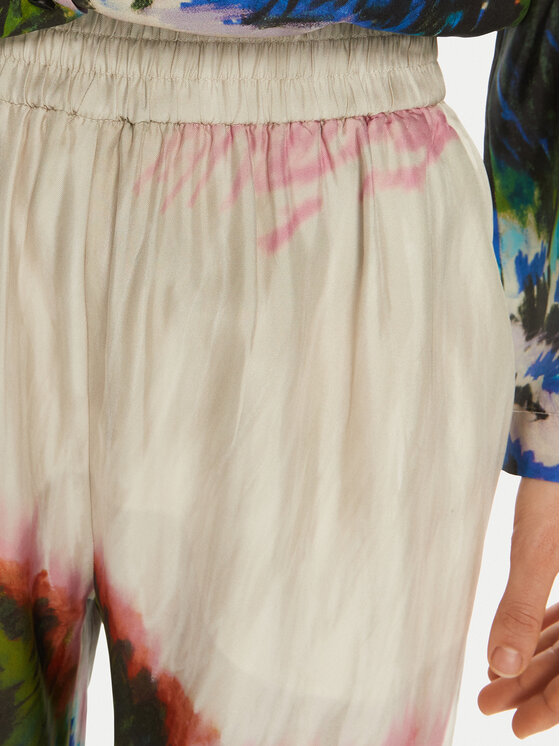 Munthe Munthe Kalhoty z materiálu Arum 244140524418 Barevná Relaxed Fit
